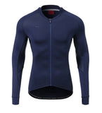 Santic Awani Men's Long Sleeve Cycling Jersey Navy, Green and Yellow